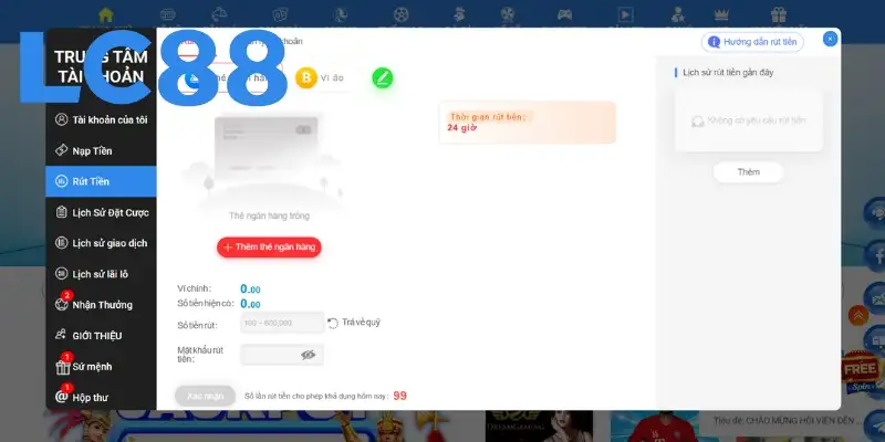 Chia sẻ các bước để rút thưởng tại nhà cái xanh chín