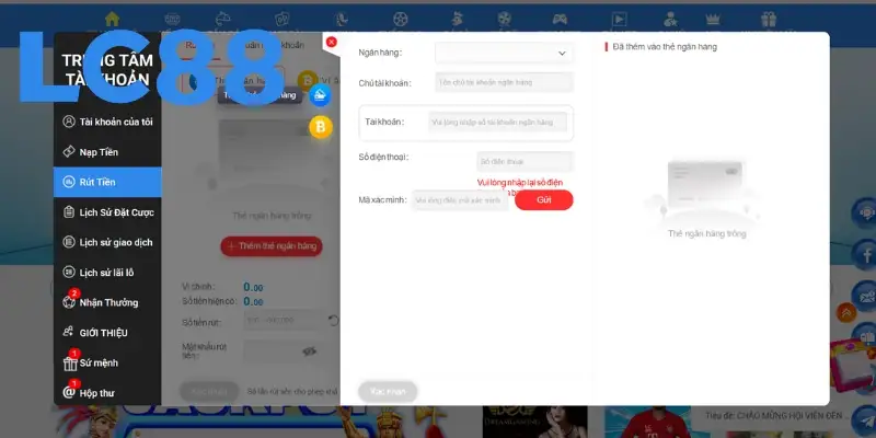 Một vài quy tắc rút tiền LC88 mà bạn nên biết